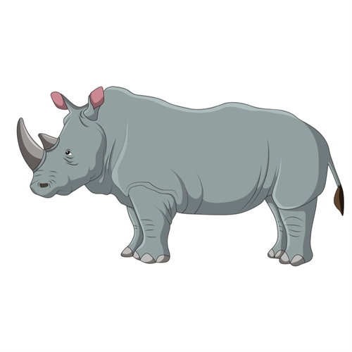 Jungle Safari Strong Rhino Transparent Sticker